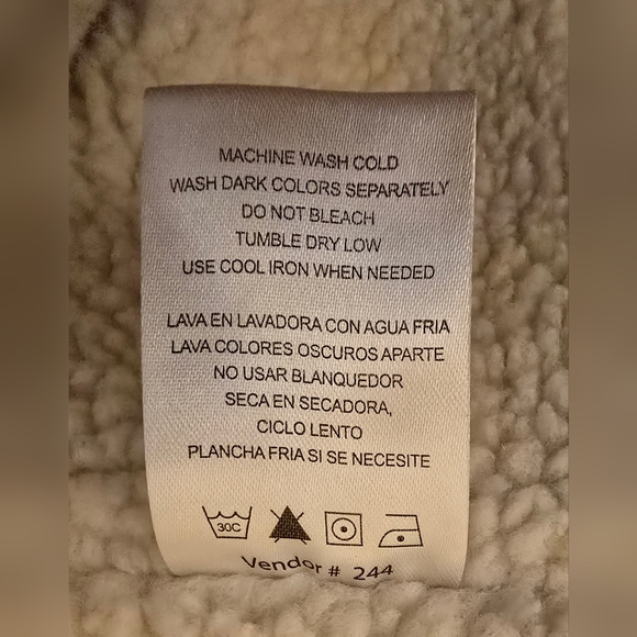 Lee Mens Size Medium Sherpa Lined Dark Brown Corduroy Jacket - Picture 8 of 8